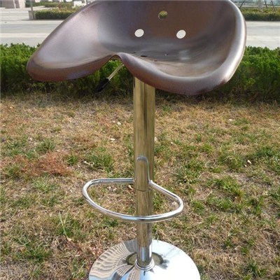 Moving Metal Bar Stool With Low Back