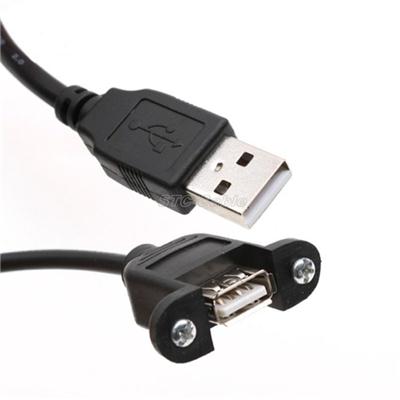 Panel Mount USB 2.0 A Male To A Female Cable