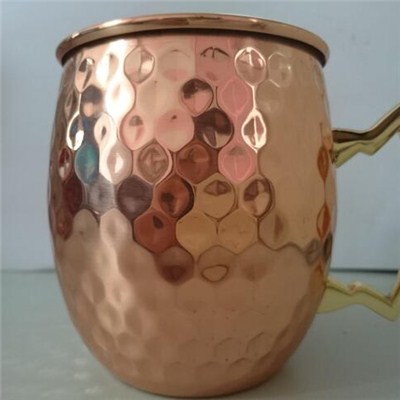 MM025 16oz Barware 100% Pure Copper Moscow Mule Mugs Beer Cup Coffee Mug PIT Mug
