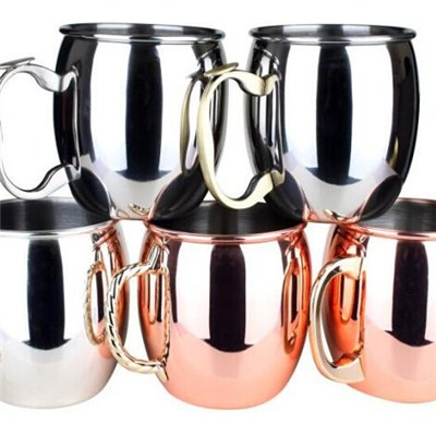 MM014 16oz Stainless Steel Barware Moscow Mule Mugs Shot Cup PIT Cup With Different Handle