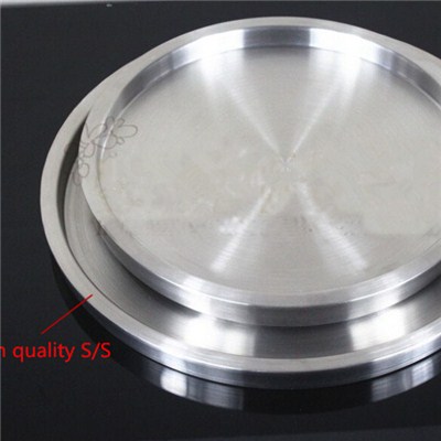 WT001 Stainless Steel Barware Double-Walled Serving Tray Wine Tray Bar Tray Round Tray