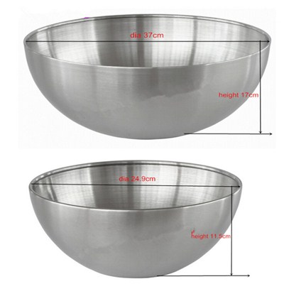 MB020 Stainless Steel Barware Single-walled Salad Bowl/Mixing Bowl/Fruit Bowl