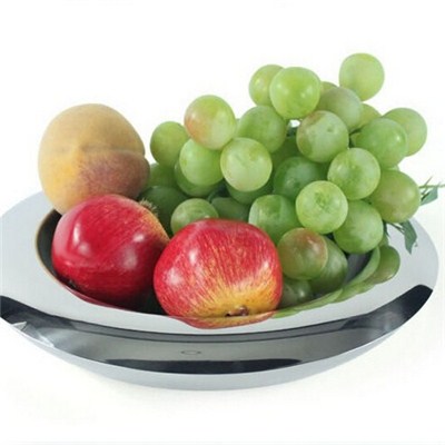FH008 Stainless Steel Barware Double-Walled Fruit Holder Fruit Plate Fruit Bowl