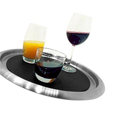 WT003 Stainless Steel Barware Serving Tray Wine Tray Bar Tray Round Tray