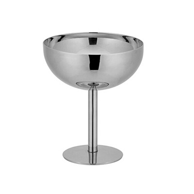 MM030 5.5oz FDA Stainless Steel Barware Mug Double-Walled Champagne Cup with Cooling Gel Martini Cup Modern Wine Goblet