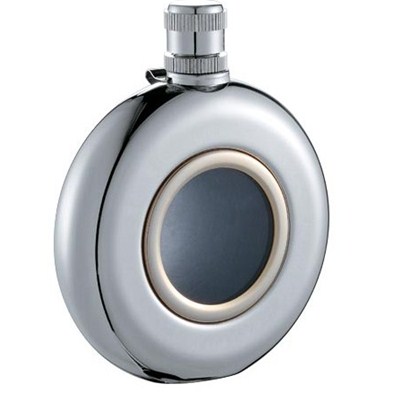 HF003 4.5oz Stainless Steel Barware Round Shape Hip Flask with Different Size and Window