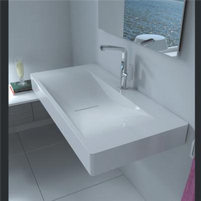 Wall mount solid surface basin