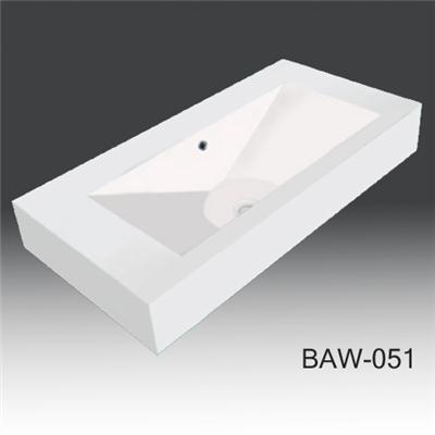 Solid surface vanity top basin BAS-A016