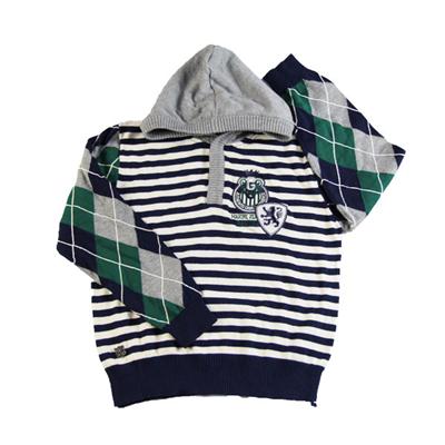2015 fall winter striped campus sweater intarsia hoody pullover argyle knitwear