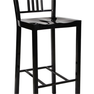 Black High Metal Dining Chair