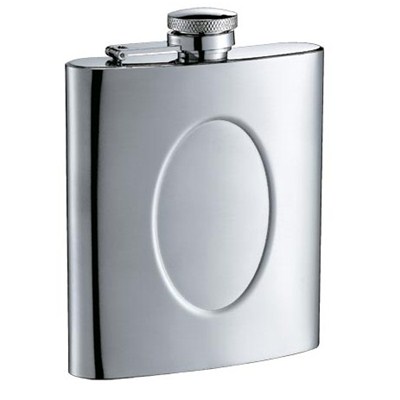 HF085 8oz Stainless Steel Barware Square Shape Hip Flask Wine Flask with Logo Position