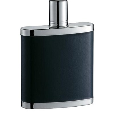 HF092 7oz Stainless Steel Barware Square Shape Hip Flask Wine Flask with Leather Wrapped