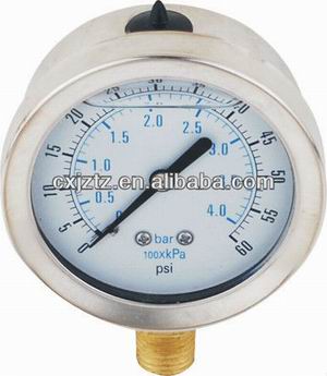50mm 2.0 Bottom Silicone Oil Filled Pressure Gauge Bayonet Type