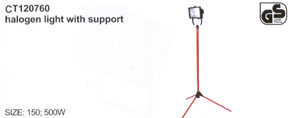 Halogen light with support