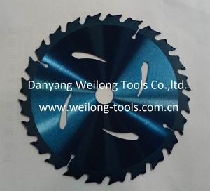 7-1/4 184mm 24T Rip Cut Saw Blade With Transparent Blue Coating
