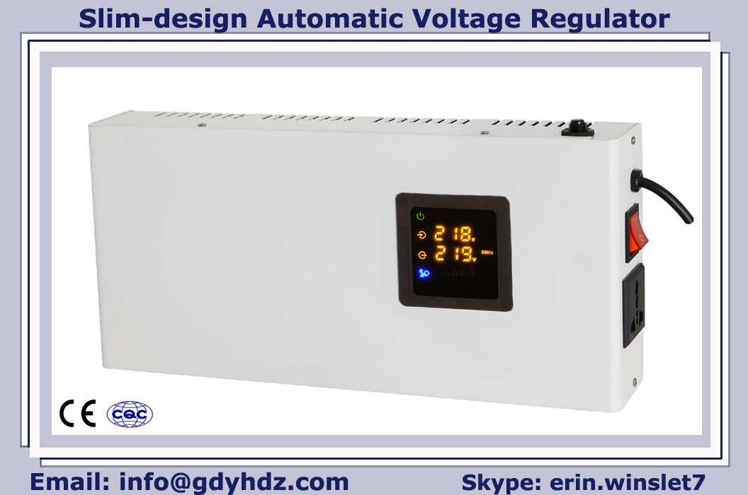 1KVA-10KVA Slim design  AVR/voltage stabilizer with toroidal transformer/colorful display