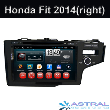 2 Din Android Car Radio for Honda Fit 2014 Right Car GPS DVD Player Built in Quad Core System OBD Mirror-Link