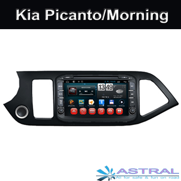 2 Din Quad Core Car Central Multimedia Player for Kia Picanto / Morning Car DVD Player Radio DVD CD TV OBD