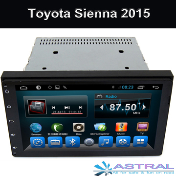 Android4.4 Quad Core Car GPS Navigation DVD Player for TOYOTA Sienna 2015 Car Radio BT 3G Wifi
