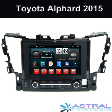 Android4.4 Car DVD Central Multimedia Player for Toyota Alphard 2015 Car GPS Navigation 3G CD TV OBD Bluetooth