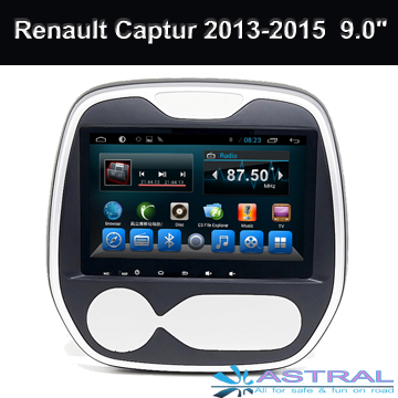 9 Inch Android4.4 Car GPS Navigation for Renault Captur auto DVD Player with Quad Core System