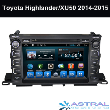 Android4.4 Car DVD Player for Toyota Highlander / Series / Kluger 2014-2015 Car Radio 2G RAM Video Player