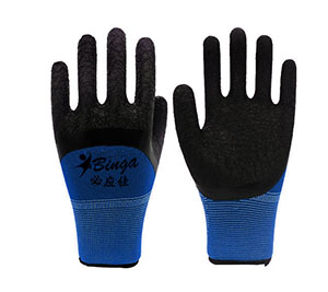 China Latex Half Coated 13G Polyester Safety Glove