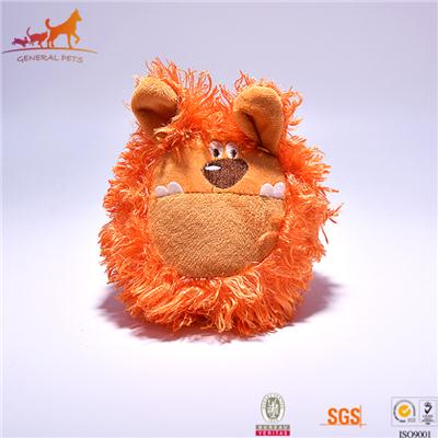 Lion Face Plush Dog Toy With Squeaker