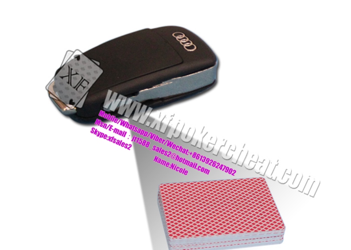 Audi Car Key Camera Poker Card Reader To Scan Bar Code Sides Cheating Playing Cards