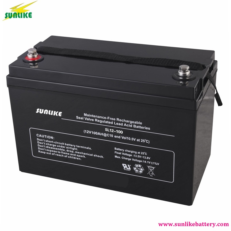 Solar Deep Cycle AGM Battery UPS VRLA Battery 12V100ah with 12years Life