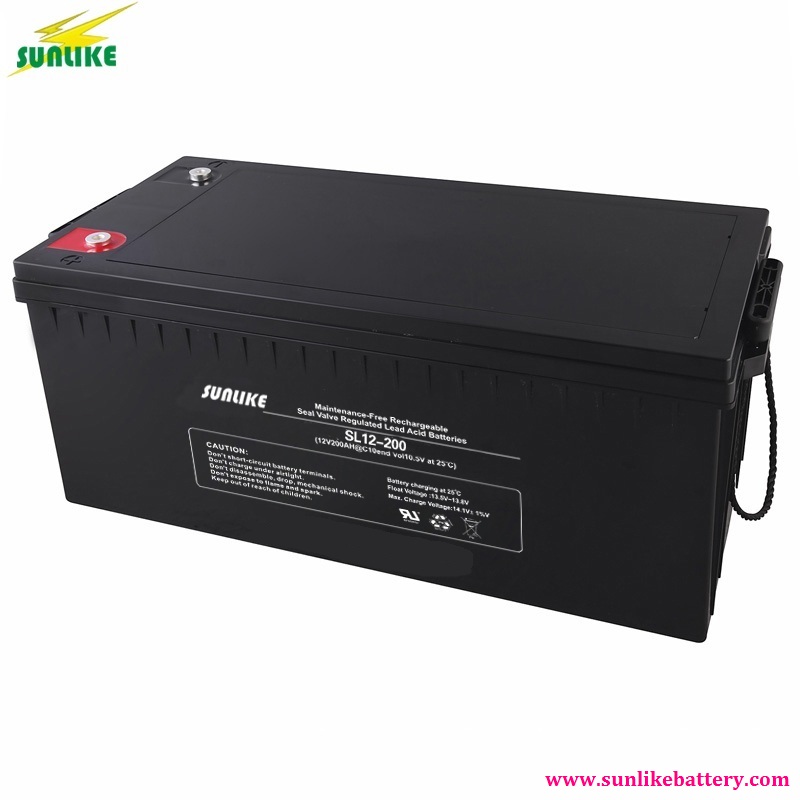 Solar Lead Acid Battery 12V200ah with 3years Warranty