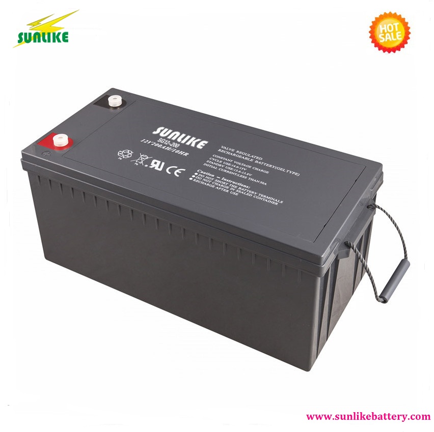 SUNLIKE UPS Battery Solar Gel Battery 12V 200ah Battery Backup Power