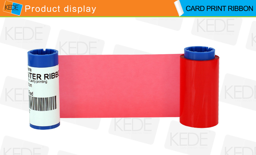 Compatible Monochrome Printer Ribbon for Zebra 800015-102 Red