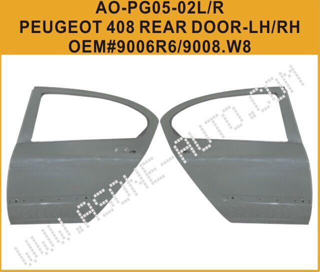 AsOne задний дверь Для Peugeot 408 Металл замена OEM=9008.W8