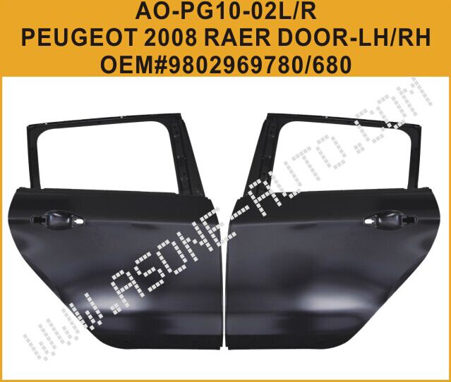 AsOne Rear Car Door for Peugeot 2008 OEM#9802969780/9802969680