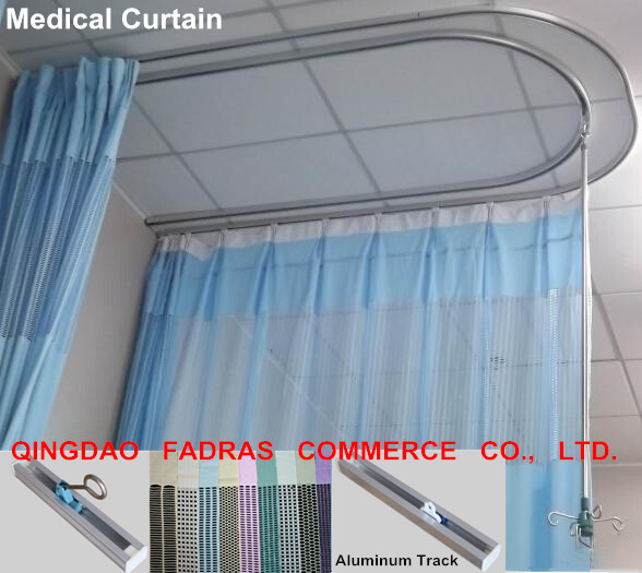 Flame Retardant Hospital Medical Curtain, Track, Infusion Poles