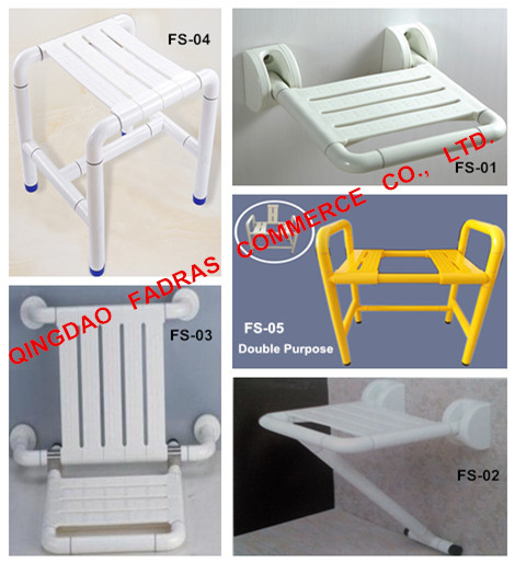 Bathroom Fold-up Shower Chairs for Disabled Elderly People, Toliet Seat 