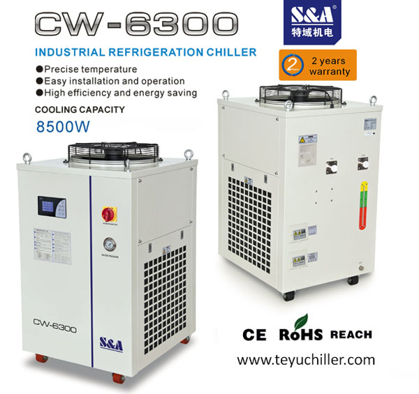 S&A laser chiller CW-6300 for 250W rofin metal tubes co2