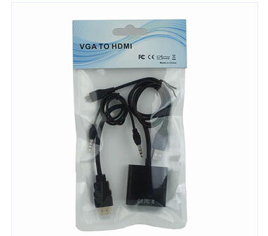 HDTV Mini VGA to HDMI Cable Converter with 3.5mm Audio Cable