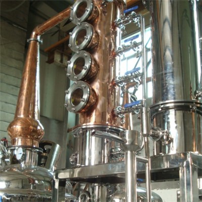 Gin / Vodka Copper Distiller Equipment For Low / High Alcohol Concentration
