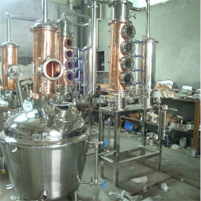 Red Copper Still Kits Copper Distillery Equipment 1-3 Layers SUS304