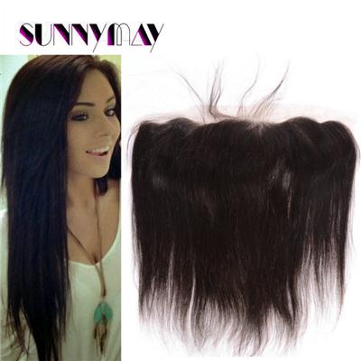 Sunnymay Human Hair Virgin Straight Lace Frontal Closure Brazilian 7A Bleached Knots Unprocessed Straight Virgin Lace Frontals Price: US $60.00 - 96.84 / Piece