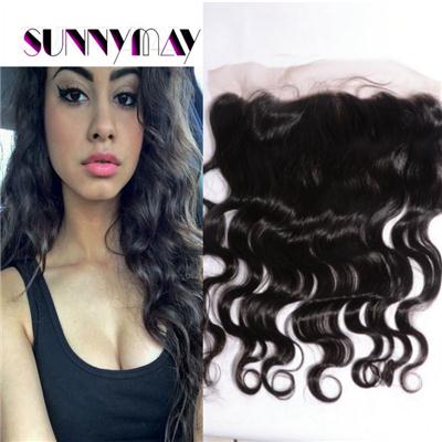 Cheap Sunnymay Hair 13*4 Silk Base Lace Frontal Closure 7A Indian Virgin Human Hair With Baby Hair Free Part Silk Base Frontal