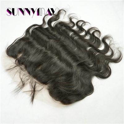 Stock 7A Grade Natural Color Malaysian Virgin Hair Body Wave Silk Base Lace Frontal Closure With Baby Hair