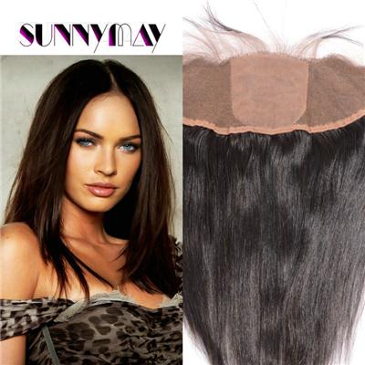 Sunnymay 7A Stock 13*4 Straight Silk Base Lace Frontal Malaysian Virgin Human Hair Lace Frontals Closure Piece With Baby Hair