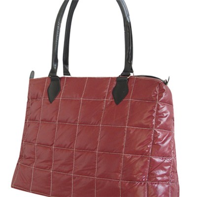 Taffeta Quilted With Check Pattern Ladies'' Fashion Handbag
