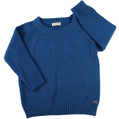 infant's round-neck dotted cable sweater jacquard anti-pilling pullover top
