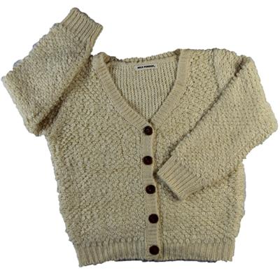 OEM made toddler's long-sleeve sweater v-neck fancy yarn cardigan