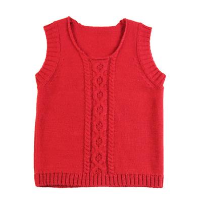 infant baby's breathable merino wool vest cable twist stitch sleeveless knitted top