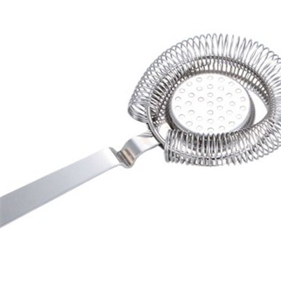 ST006-01 Stainless Steel Barware Wine Strainer Ice Cocktail Strainer Bar Tools with Curved Handle